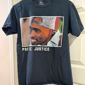 Poetic Justice Navy Graphic Tee